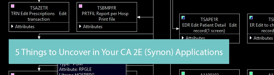 Webinar with live demo: 5 Things to Uncover in Your CA 2E (Synon) Applications