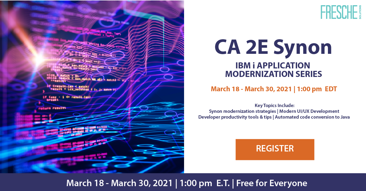 Ca 2e (synon) Ibm I Modernization Series 